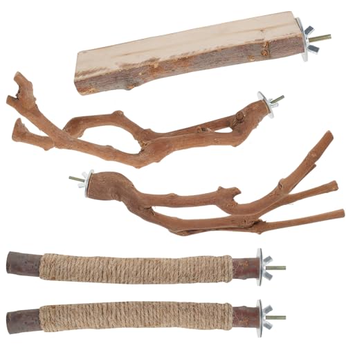 5 x Vogel-Sitzstangen aus Holz, für Papageien, Nymphensittiche, Wellensittiche, Sittiche 5 x Vogel-Sitzstangen aus Holz, für Papageien, Nymphensittiche, Wellensittiche, Sittiche von Sutowe