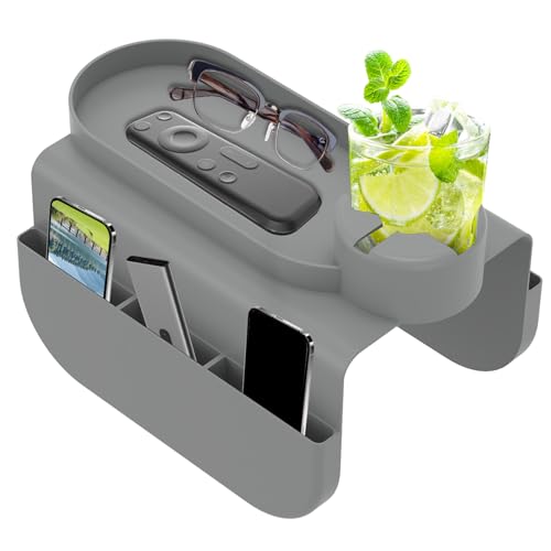 Flexibles Sofatablett aus Silikon für Armlehne, Sofatablett Armlehne mit Getränkehalter, Anti-Rutsch Sofa Tablett mit Seitentaschen, Anti-Spill Couch Organizer für Fernbedienung Snacks Handy Getränke Flexibles Sofatablett aus Silikon für Armlehne, Sofatablett Armlehne mit Getränkehalter, Anti-Rutsch Sofa Tablett mit Seitentaschen, Anti-Spill Couch Organizer für Fernbedienung Snacks Handy Getränke von Sutowe