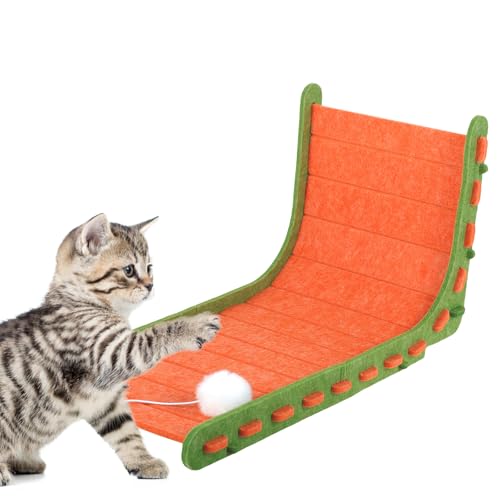 Kratzbrett Katze, 40cm Hohe L Förmige Kratzpappe für Katzen mit Ball, Vertikaler kratzpappe für Katzen, Langlebiges Filzstoff Katzenkratzbrett, Katzenspielzeug zum Schutz von Möbeln und Sofas Kratzbrett Katze, 40cm Hohe L Förmige Kratzpappe für Katzen mit Ball, Vertikaler kratzpappe für Katzen, Langlebiges Filzstoff Katzenkratzbrett, Katzenspielzeug zum Schutz von Möbeln und Sofas von Sutowe
