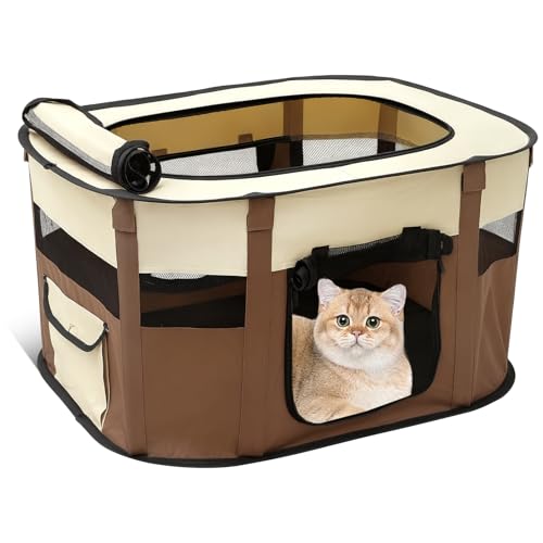 Laufstall für Hunde, faltbar, für den Innen- und Außenbereich, tragbar, für Welpen, Katzen, Kaninchen und kleine Tiere, 70 x 55 x 40 cm, Käfig, Zaun, Übungszelt aus Oxford-Stoff, ideal für Reisen und Laufstall für Hunde, faltbar, für den Innen- und Außenbereich, tragbar, für Welpen, Katzen, Kaninchen und kleine Tiere, 70 x 55 x 40 cm, Käfig, Zaun, Übungszelt aus Oxford-Stoff, ideal für Reisen und von Sutowe