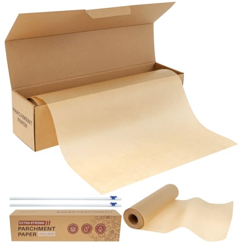 Sutowe 2 Stück Dauerbackfolie für Backofen, 0,3 m x79,8 m Wiederverwendbares Backpapier, Doppelseitige Dauerbackmatte mit Schneidestreifen, Backfolie Hitzebeständig, Antihaftbeschichtet Zuschneidbar von Sutowe