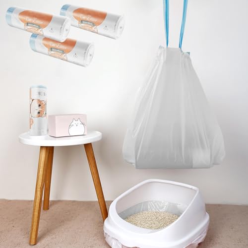 Sutowe Katzentoiletten-Einlagen, Kordelzug, auslaufsicher, extra dick, selbstreinigende Haustier-Müllbeutel für selbstreinigende Katzentoilette, 67 x 40 cm, 60 Stück Sutowe Katzentoiletten-Einlagen, Kordelzug, auslaufsicher, extra dick, selbstreinigende Haustier-Müllbeutel für selbstreinigende Katzentoilette, 67 x 40 cm, 60 Stück von Sutowe