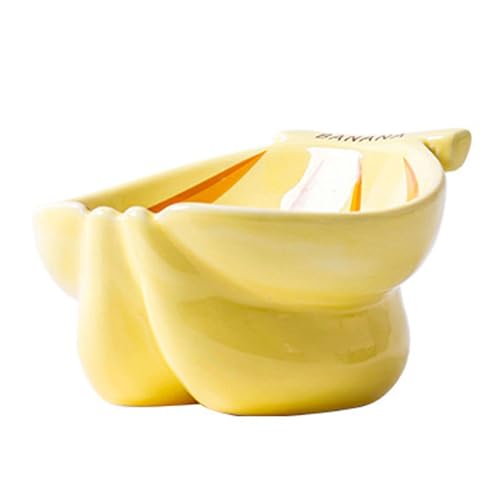 Fruit Cat Bowls Elevated,Raised Cat Food Bowls for Indoor Cats, Cat Feeding Bowls Tilted Whisker Friendly, Lifted Cat Dish-Kiwi-1 (Banana 1) von Suuim