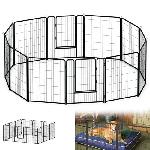 Suusolny 6-teilig 80cm Höhe Hundelaufställe Welpenlaufstall Freilaufgehege mit Türen & Erdanker Automatische Verriegelung Laufgitter für Kaninchen Hunde Kleintiere Suusolny 6-teilig 80cm Höhe Hundelaufställe Welpenlaufstall Freilaufgehege mit Türen & Erdanker Automatische Verriegelung Laufgitter für Kaninchen Hunde Kleintiere von Suusolny