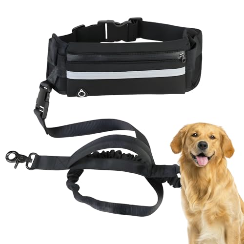 Suuwwn Joggingleine Hunde mit Bauchgurt und Aufbewahrungstasche,Laufgürtel Hundleine für Große und Mittelgroße Hunde Freihandleine mit Bauchgurt zum Joggen Laufen Radfahren Wandern Schwarz Suuwwn Joggingleine Hunde mit Bauchgurt und Aufbewahrungstasche,Laufgürtel Hundleine für Große und Mittelgroße Hunde Freihandleine mit Bauchgurt zum Joggen Laufen Radfahren Wandern Schwarz von Suuwwn