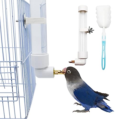 Vogeltränke, 130 ml, automatischer Wasserspender, Vogelkäfig, hängende Trinkwasserflasche für Sittich, Nymphensittich, Lovebird, afrikanisches Grau Vogeltränke, 130 ml, automatischer Wasserspender, Vogelkäfig, hängende Trinkwasserflasche für Sittich, Nymphensittich, Lovebird, afrikanisches Grau von Suxgumoe