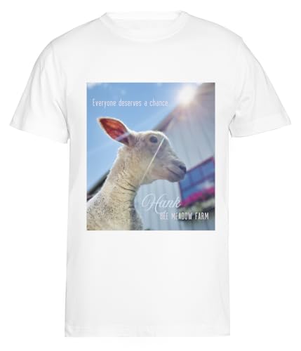 Hank The Lamb Weißes Kurzarm-T-Shirt Herren T-Shirt Hank The Lamb Weißes Kurzarm-T-Shirt Herren T-Shirt von Suzetee