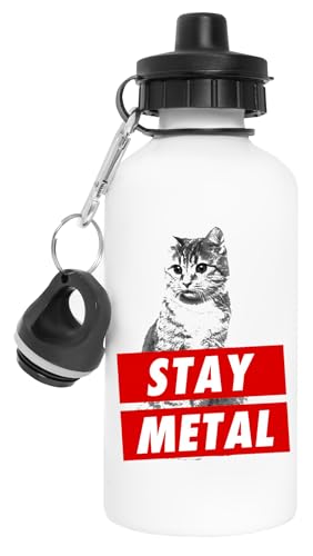Stay Metal Weiße Wiederverwendbare Wasserflasche Aus Edelstahl Stay Metal Weiße Wiederverwendbare Wasserflasche Aus Edelstahl von Suzetee