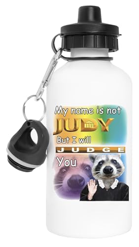 Suzetee Judging You Raccoon Weiße Wiederverwendbare Wasserflasche Aus Edelstahl Suzetee Judging You Raccoon Weiße Wiederverwendbare Wasserflasche Aus Edelstahl von Suzetee