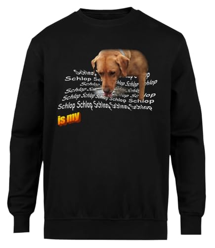 Suzetee Schlop is My Love Language Dog Drinking Water Schwarzer Unisex-Pullover Mit Rundhalsausschnitt Suzetee Schlop is My Love Language Dog Drinking Water Schwarzer Unisex-Pullover Mit Rundhalsausschnitt von Suzetee