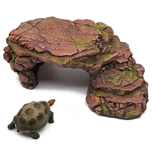 Aquarium HöHle SchildkröTen Terrasse WasserschildkröTen Insel Axolotl HöHle SchildkröTenhaus Reptil BäRtiger Drache Salamander Terrarium HöHle Zubehör von Svauoumu
