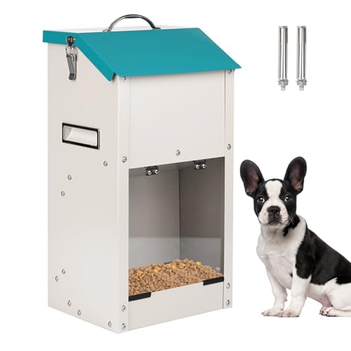 Svauoumu Futterautomat für Hunde - Fassungsvermögen 7 kg, Kann Das Futter Vor Feuchtigkeit SchüTzen, Anti-Nager-Design, Geeignet FüR Kleine Haustiere, Katzen, Welpen von Svauoumu
