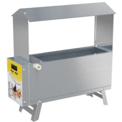 Svauoumu Edelstahl Hühnchen Wasser Feeder mit Bein,Automatischer Hühnchen Wasserer,Automatischer Wasserspender für Geflügel Ente mit Float Ventil Kit von Svauoumu