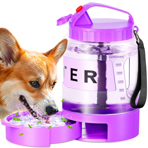 SwSun 2,182.9 g große Hundewasserflasche, tragbarer Hund Reise Wasserspender mit herausziehbarer Schüssel, ideal für Wandern, Camping, Reisen, auslaufsichere BPA-freie Outdoor-Haustierflasche, Lila SwSun 2,182.9 g große Hundewasserflasche, tragbarer Hund Reise Wasserspender mit herausziehbarer Schüssel, ideal für Wandern, Camping, Reisen, auslaufsichere BPA-freie Outdoor-Haustierflasche, Lila von SwSun