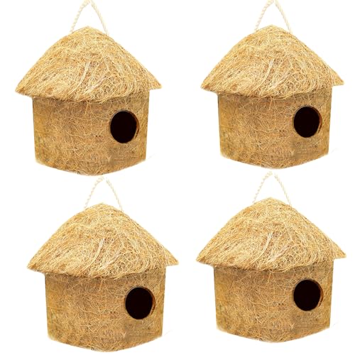 Klassisches Vogelhaus mit Aufhängehaken, U CAN Place Anywhere 4 Stück Vogelhaus von Swadeshi Desire