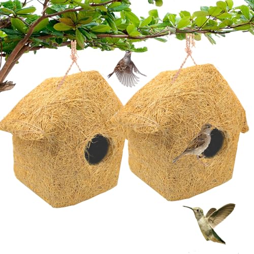 TRIA Vogelhaus mit Aufhängehaken U KANN überall platzieren, 2 Stück Vogelhaus von Swadeshi Desire