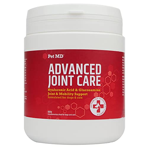 Swedencare Pet MD Advanced Gelenkpflege-Pulver für Hunde und Katzen, Glucosamin-Chondroitin für Hunde, Vitamin C und MSM für Hunde, Futterzusatz für Katzen zur Unterstützung von Hüfte und Gelenken, 400 g Swedencare Pet MD Advanced Gelenkpflege-Pulver für Hunde und Katzen, Glucosamin-Chondroitin für Hunde, Vitamin C und MSM für Hunde, Futterzusatz für Katzen zur Unterstützung von Hüfte und Gelenken, 400 g von Swedencare
