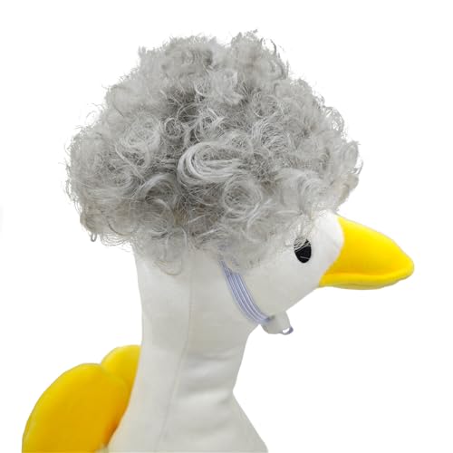 Lustige Haustier-Perücke, Gänsehut, Afros-Frisur, Haarteil, Enten-Kopfbedeckung für Fotoshootings und Festivals, Feiern, Partys, Faserkopfschmuck von Sweeaau