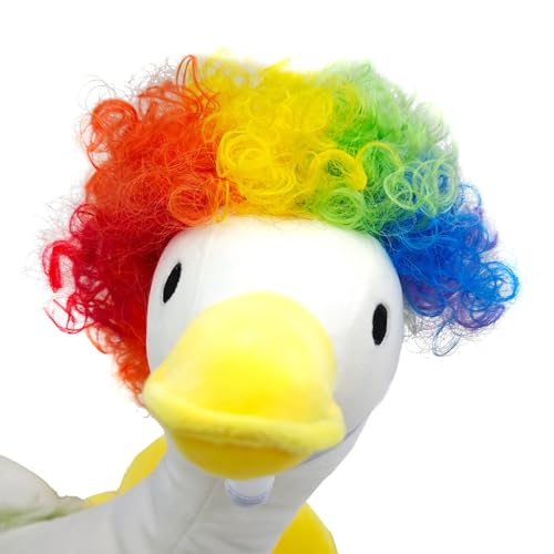 Lustige Haustier-Perücke, Gänsehut, Afros-Frisur, Haarteil, Enten-Kopfbedeckung für Fotoshootings und Festivals, Feiern, Partys, Faserkopfschmuck von Sweeaau