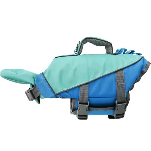 Reflektierende Schwimmweste für Hunde, mit Hebegriff, für Kajakfahren, Surfen, Strand, Aktivität, Badeanzug für verschiedene Größen, reflektierende Weste Reflektierende Schwimmweste für Hunde, mit Hebegriff, für Kajakfahren, Surfen, Strand, Aktivität, Badeanzug für verschiedene Größen, reflektierende Weste von Sweeaau
