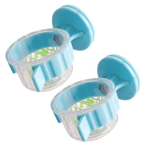 Set mit 2 stabilen Vogelfutterschalen mit Clips, klare Wasserschalen für Nymphensittiche, Sittiche, Aras, Finken, einfach zu bedienende Vogelschale von Sweeaau