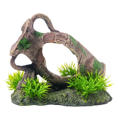 Sweeaau Aquarium-Landschaft, künstlicher alter Topf, Landschaftsbau für Garnelenzucht, Landschaftsdekoration, realistische Aquarium-Dekoration von Sweeaau