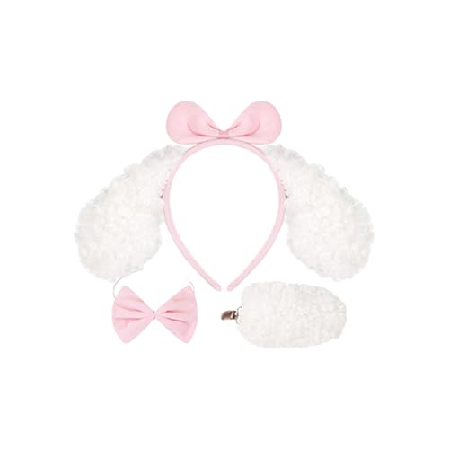 Sweeaau Hundekostüme für Kinder, Mädchen, Hundeohren, Stirnband, Schwanz, Tutus, Rock, Halloween, Tier, Cosplay, Zubehör, Hundekostüm, 1/3/4-teilig Sweeaau Hundekostüme für Kinder, Mädchen, Hundeohren, Stirnband, Schwanz, Tutus, Rock, Halloween, Tier, Cosplay, Zubehör, Hundekostüm, 1/3/4-teilig von Sweeaau