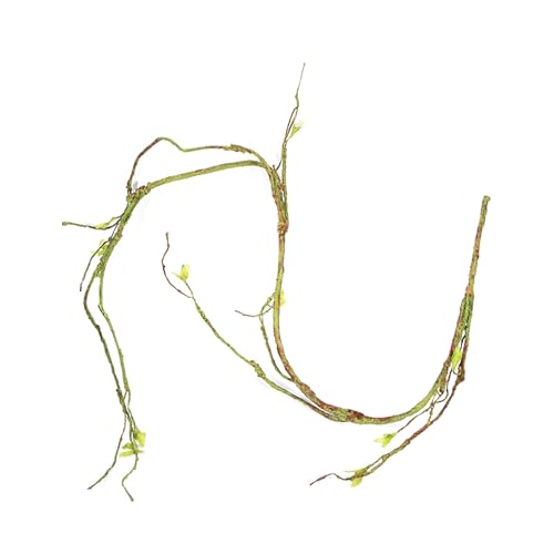 Sweeaau Lebensechte Rebe für Terrarien, kreatives natürliches Aussehen, sicheres Klettern, künstliche Rebe für verschiedene Amphibien, Lebensräume, natürliche Optik, Reptilien-Dekoration von Sweeaau