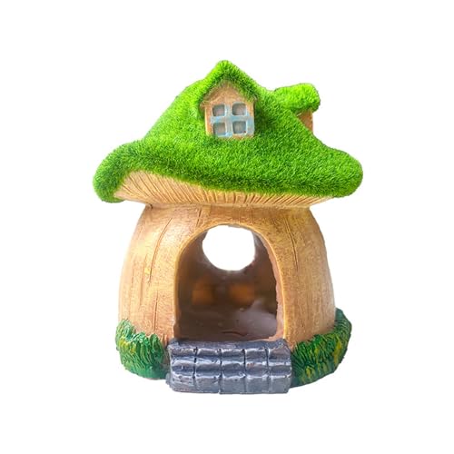 Sweeaau Realistische Pilzhöhle, Kunstharz, Simulationen, Aquarien, Ornamente, Kunstharz, Steinwerk, Aquarium, Pflanzen-Werkzeughaus für Dekorationen, kleine Dekorationen von Sweeaau