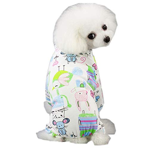 Urlaubs-Haustier-Weste, Hemd, Cartoon-Entenmuster, Haustiergeschenk, atmungsaktiv, Welpen-Shirt, bequemer Schlafanzug, alle Kostüme, Hunde, Halloween von Sweeaau