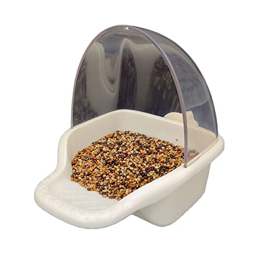 Vogelfutterstation für Käfig, hängend, Sittiche, Futterbox, Nymphensittiche, große Kapazität, Spritzschutz, hängende Futterstation für Käfig Vogelfutterstation für Käfig, hängend, Sittiche, Futterbox, Nymphensittiche, große Kapazität, Spritzschutz, hängende Futterstation für Käfig von Sweeaau