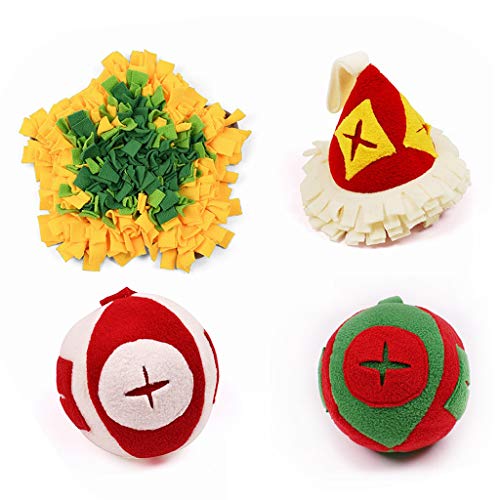 Weihnachtliche Haustier-Schnüffel-Füttermatte, Spielball-Set, waschbar, Hunde-Puzzle-Spielzeug, Nasenarbeit, Decke für Hunde, Welpen, interaktives Training, Stressabbau, Energieverbrauch Weihnachtliche Haustier-Schnüffel-Füttermatte, Spielball-Set, waschbar, Hunde-Puzzle-Spielzeug, Nasenarbeit, Decke für Hunde, Welpen, interaktives Training, Stressabbau, Energieverbrauch von Sweeaau