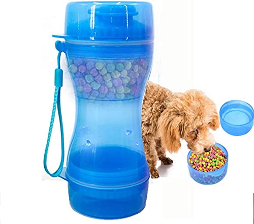 Sweelive 2-in-1-Trinkflasche für Haustiere, tragbar, auslaufsicher, für Haustiere, Wandern, Reisen von Sweelive