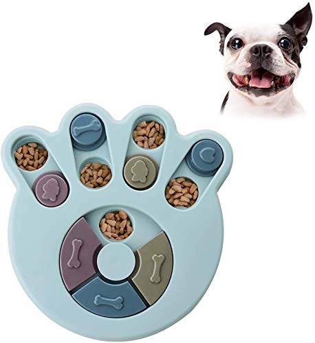Sweelive Dog Puzzle Treat Dispenser Toy Interaktives Hundespielzeug, Hundetraining Games Feeder mit Anti-Rutsch, Verbesserung IQ, 2 Farben (Blau) von Sweelive