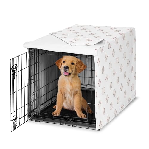 Sweet Jojo Designs 91,4 cm Mittelgroße Hundekäfigabdeckung (rote und weiße Baseballs) für Jungen, Haustierkäfig, Zwingerabdeckungen (Sport, Americana, verspielt, Sport) von Sweet Jojo Designs