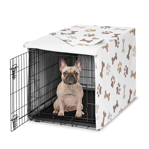 Sweet Jojo Designs Hundekäfig-Abdeckung mit Knochenpfotenabdruck, Hundehüttenabdeckungen für 76,2 cm Haustierkäfig, Größe S/M, neutrales Grau, Taupe, Braun, modern, gebrochenes Weiß, Grau, Hellbraun Sweet Jojo Designs Hundekäfig-Abdeckung mit Knochenpfotenabdruck, Hundehüttenabdeckungen für 76,2 cm Haustierkäfig, Größe S/M, neutrales Grau, Taupe, Braun, modern, gebrochenes Weiß, Grau, Hellbraun von Sweet Jojo Designs