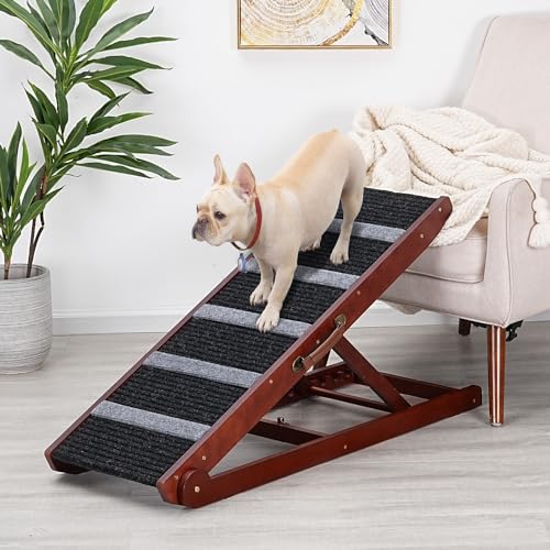 SweetBin verstellbare Haustierrampe aus Holz für alle Hunde und Katzen – rutschfeste Teppichoberfläche und Fußpolster – 101,6 lang und verstellbar von 30,48 bis 60,96 cm – bis zu 90,72 kg SweetBin verstellbare Haustierrampe aus Holz für alle Hunde und Katzen – rutschfeste Teppichoberfläche und Fußpolster – 101,6 lang und verstellbar von 30,48 bis 60,96 cm – bis zu 90,72 kg von SweetBin