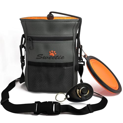 Hund Leckerli-Beutel mit Aufbewahrungstasche für Kotbeutel Spender & Zusammenklappbar Pet Travel Lebensmittel Wasser Schüssel Puppy Training Hund zu Fuß – verstellbarer Gürtel – Frei Clicker Hund Leckerli-Beutel mit Aufbewahrungstasche für Kotbeutel Spender & Zusammenklappbar Pet Travel Lebensmittel Wasser Schüssel Puppy Training Hund zu Fuß – verstellbarer Gürtel – Frei Clicker von Sweetie