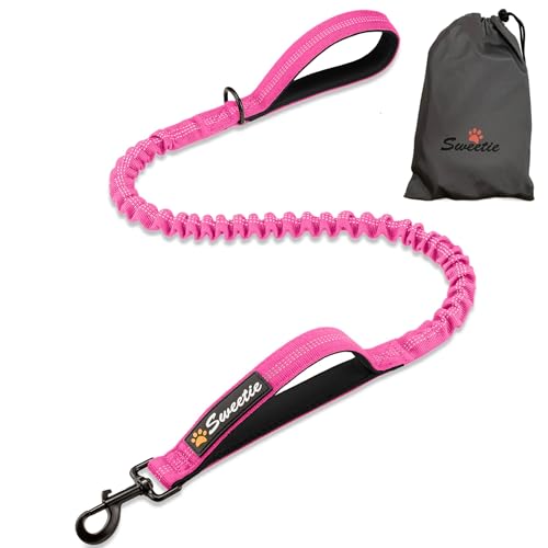 Sweetie Bungee-Hundeleine, stoßdämpfende Leine, die das Ziehen und Stoppen weicher macht – Neopren-gepolsterte Schlaufe und Verkehrsgriffe für zusätzlichen Komfort – reflektierend für sicherere Sweetie Bungee-Hundeleine, stoßdämpfende Leine, die das Ziehen und Stoppen weicher macht – Neopren-gepolsterte Schlaufe und Verkehrsgriffe für zusätzlichen Komfort – reflektierend für sicherere von Sweetie
