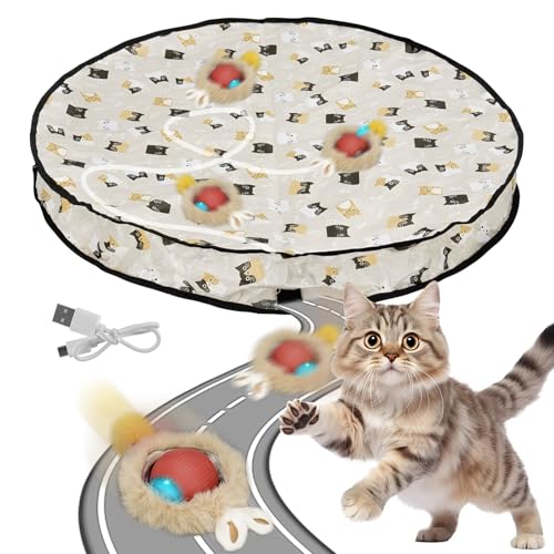 Interaktives Katzenspielzeug selbstbeschäftigung - Neuest 2 in 1 Simuliertes Interaktives Jagdkatzenspielzeug mit 360° Drehfunktion, Schnelles Rollen - Bewegungsaktiviertes Zwitschern Mäusefangspiel Interaktives Katzenspielzeug selbstbeschäftigung - Neuest 2 in 1 Simuliertes Interaktives Jagdkatzenspielzeug mit 360° Drehfunktion, Schnelles Rollen - Bewegungsaktiviertes Zwitschern Mäusefangspiel von Sweetone