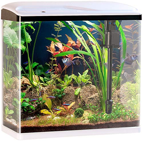 Sweetypet Aquarium Komplettset: Nano-Aquarium-Komplett-Set mit LED-Beleuchtung, Pumpe & Filter, 40 l (Fischbecken, Aquarium Zubehör, Fernbedienungen) von Sweetypet