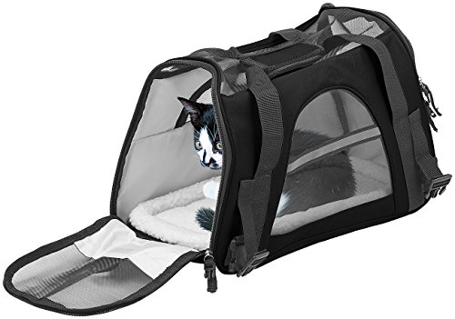 Sweetypet Katzentasche: Hand- & Auto-Transporttasche für Kleintiere bis 3 kg, 41 x 24 x 19 cm (Tragetaschen Hund, Transporttasche für Katze, Umhängetasche) von Sweetypet
