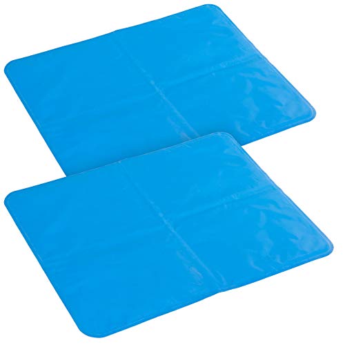 Sweetypet Kühlmatte Hund Gel: 2er-Set Selbstkühlende Kühlmatten für Hunde & Katzen, 65 x 50 cm (Kühl-Liegematte, Selbstkühlende Matte für, Matratzenauflage) von Sweetypet