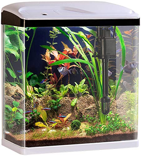 Sweetypet Mini Aquarium Set: Nano-Aquarium-Komplett-Set mit LED-Beleuchtung, Pumpe und Filter, 25 l (Nanobecken, Kleines Aquarium Komplettset, Fernbedienungen) von Sweetypet
