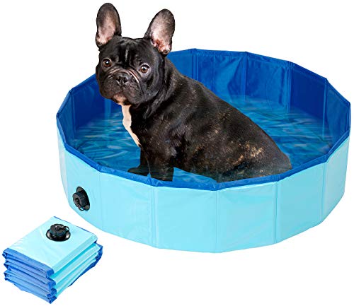 Sweetypet Pool: Faltbarer Hundepool mit rutschfestem Boden & Ablassventil, 80 x 20 cm (Faltbarer Pool, Faltbares Planschbecken, Zusammenfalten) von Sweetypet