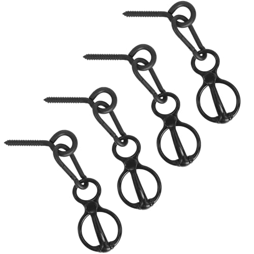 4 Sets Pferde-Bindering, Pferdezaumzeug und Zubehör, sicheres Pferdezubehör, Trainingsgeräte mit Augenschraube und Druckknöpfen, Sattel, schwarz von Swess