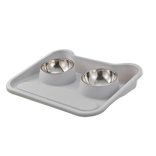Anti-Erbrochenes Katze Fütterung Doppelnapf Futtertablett Hunde Geneigte Schüssel Leckerlis Trockenfutter Matte Basic Bowl Hunde Katze WateringSupplies Haustier Wassernapf Reise Haustier Schüssel von Swetopq