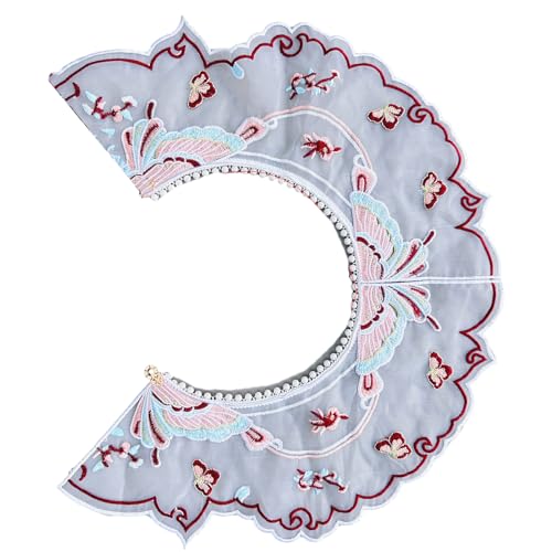 Besticktes Blumenhalsband für Damen, Hanfu-Halsband, Nieten, Blumenschal, dekoratives chinesisches Yunjian-Hanfu-Halsband, bestickte Halsbänder für große Hunde Besticktes Blumenhalsband für Damen, Hanfu-Halsband, Nieten, Blumenschal, dekoratives chinesisches Yunjian-Hanfu-Halsband, bestickte Halsbänder für große Hunde von Swetopq