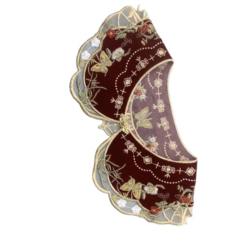 Spitzen-Halsband mit Blumenmuster, elegant, süßes Mädchen, falsches Halsband, abnehmbar, für Damen, zarte Stickerei, Halsband mit Blumenmuster, besticktes Halsband für Hunde Spitzen-Halsband mit Blumenmuster, elegant, süßes Mädchen, falsches Halsband, abnehmbar, für Damen, zarte Stickerei, Halsband mit Blumenmuster, besticktes Halsband für Hunde von Swetopq