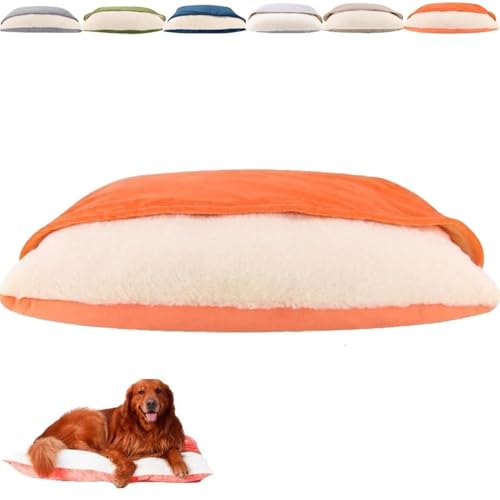 Swiftelle Snoozie Snuggle Burrow Bed, Dackelbetthöhle, Welpennest, abnehmbar und waschbar, weich und bequem, Design mit Wärme und Komfort(Orange,S) von Swiftelle